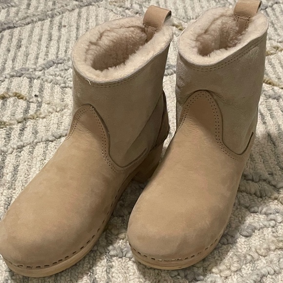 No. 6 Shoes - No. 6 Shearling Clog Boots Size 40